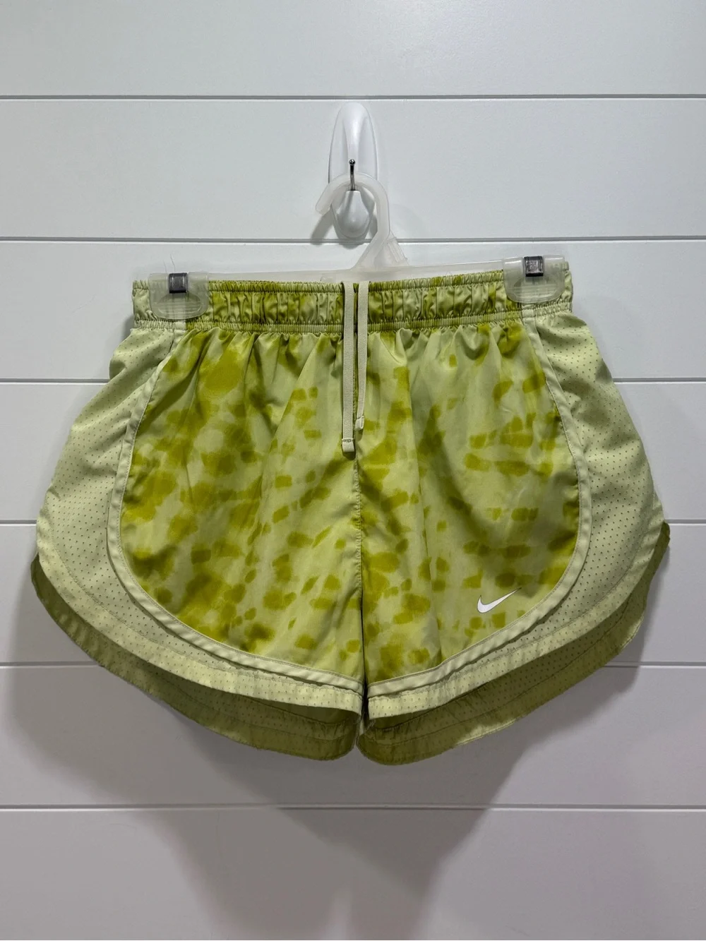 Nike Women's Light Green Tie-Dye Athletic Shorts